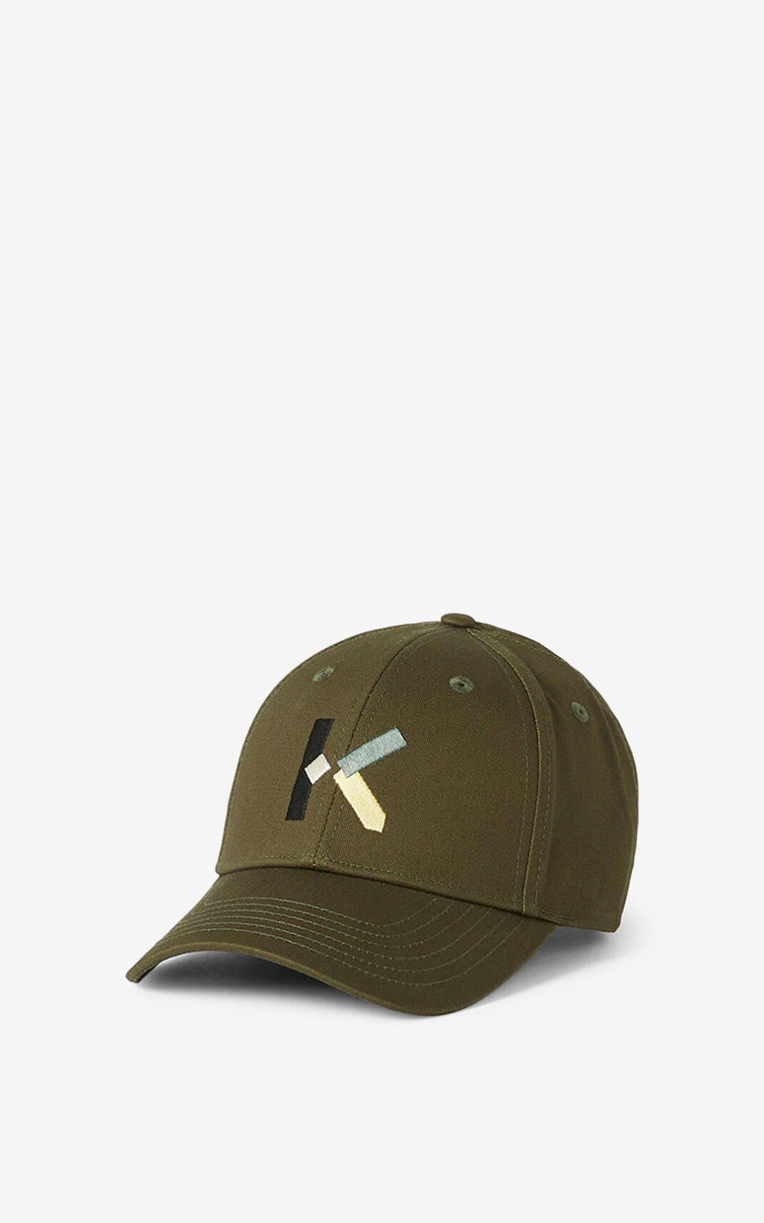 Kenzo K Gorras Hombre Kaki Oscuro | 4062813-RZ